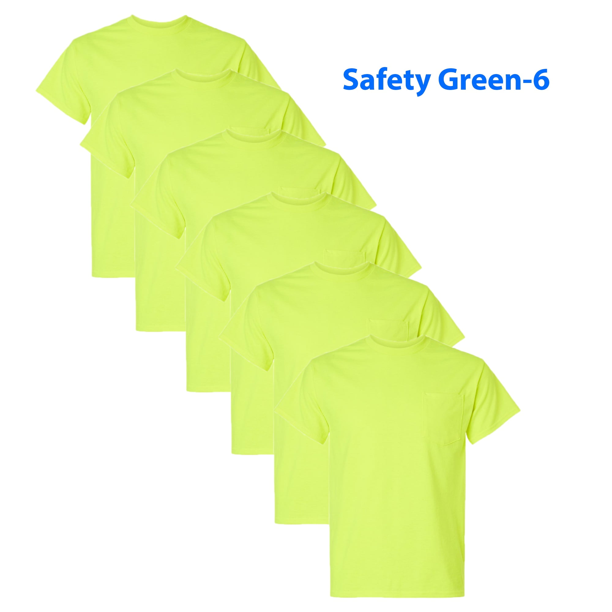 Gildan High Visibility Safety Pocket T-Shirt for Men, 50/50 Cotton