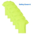 thumbnail image 1 of Gildan High Visibility Safety Pocket T-Shirt for Men, 50/50 Cotton/Polyester Hi-Vis Safety Work Tees, (Safety Green 6pcs, XL), 1 of 5