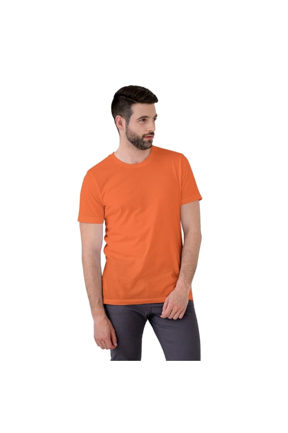 High Visibility Safety Shirts 50 Cotton/50 Polyester Mens Hi Vis Safety Work T-Shirt Safety Orange M