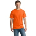 thumbnail image 1 of Gildan High Visibility Short Sleeve T-Shirt, 5.3 oz, 50/50 Cotton/Polyester Hi Vis Work Shirts, Safety Orange - L, 1 of 5