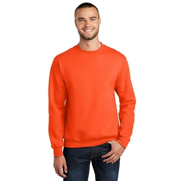 Gildan High Visibility Safety Sweatshirt Fleece Cozy for Men Heavy Blend Hi Vis Workwear Sweatshirt, 8 Oz Safety Orange Color 50/50 Cotton/poly Single Pack Size – S