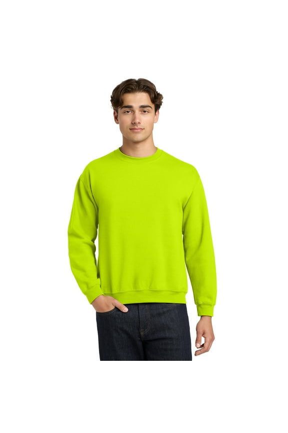 High Visibility Safety Sweatshirt - Heavy Blend Adult Fleece Sweater, Seamless Body | 50/50 cotton/polyester 8oz, Size XL