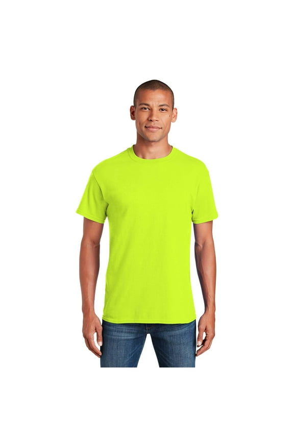 High Visibility Safety T-Shirt for Men, Hi-Vis Work Shirt, Safety Green, L