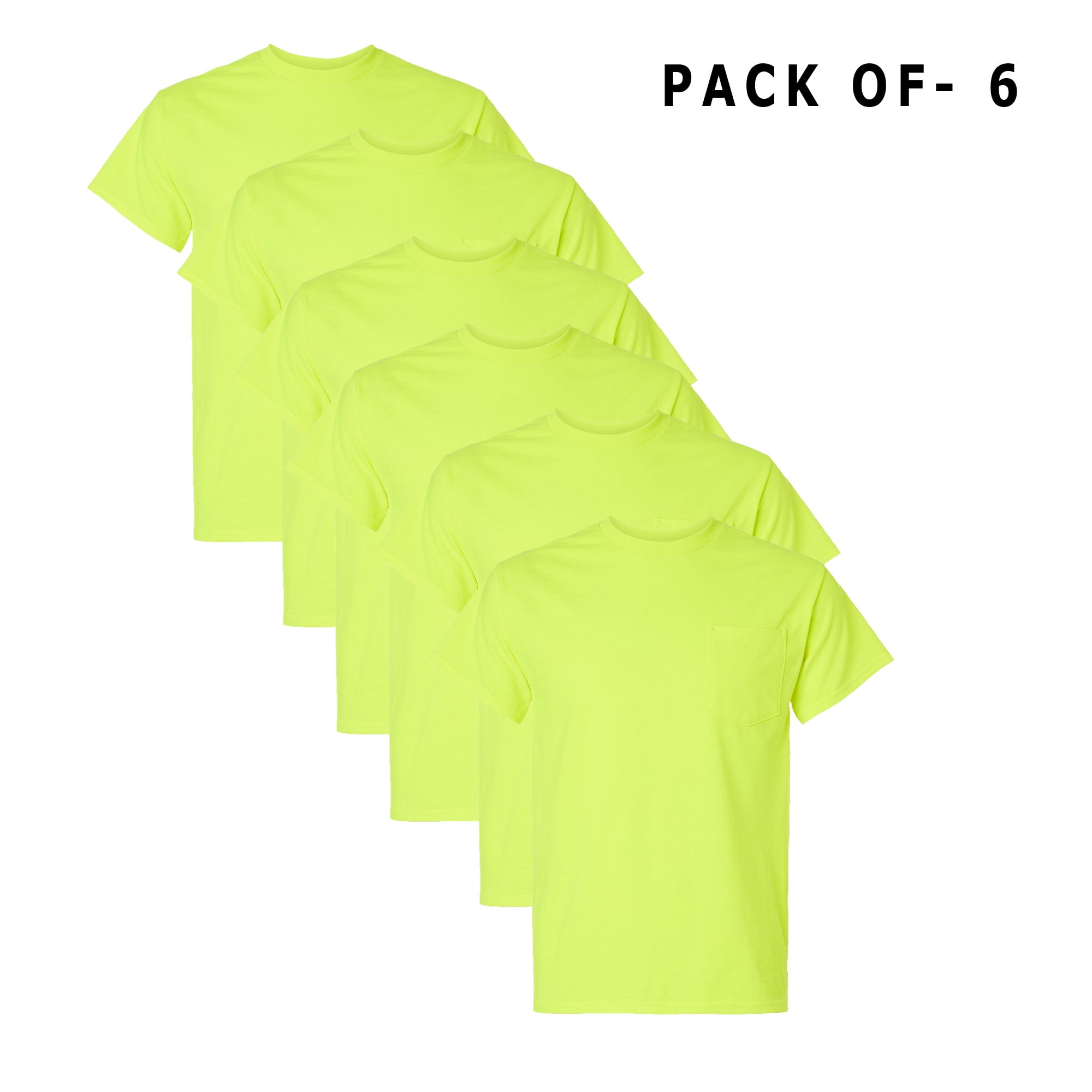 Gildan High Visibility Safety T-Shirt with Pocket, Hi Vis Short