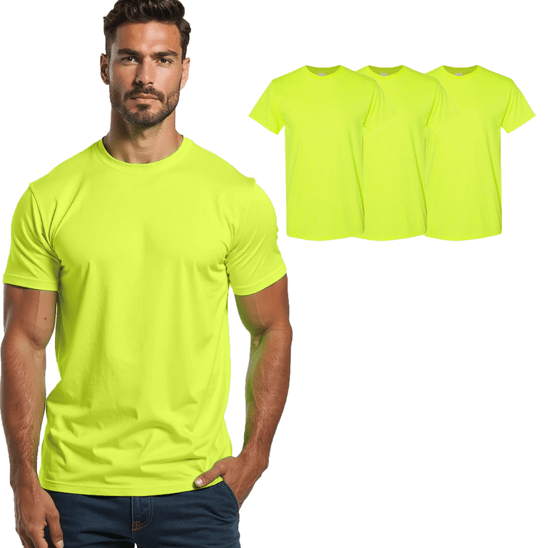 Gildan High Visibility Safety Work Shirt Construction Green T