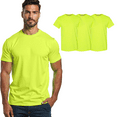 thumbnail image 1 of Gildan High Visibility Safety Work Shirt Construction Green T-Shirt, Pack of 3 Work Tee, Size L, 1 of 5