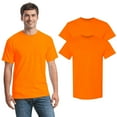 thumbnail image 1 of Gildan Men's High Visibility Short Sleeve Safety Work Shirt, 50/50 Cotton/Polyester Safety Shirt, (Safety Orange 2Pcs, Size - M), 1 of 7