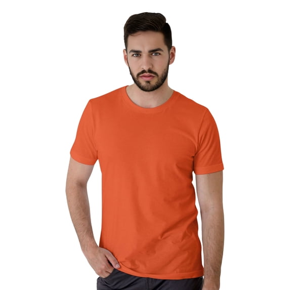 Gildan -High Visibility Safety Workwear T-Shirt for Workers |50/50 Heavy Cotton & Polyester Safety Orange Tee| 5.3 oz| Size: 3XL