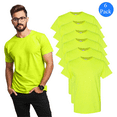 thumbnail image 1 of Gildan High Visibility Short Sleeve Shirts Work Reflective XL Size | 5.3 oz. Crew Neck Hi Vis Mens Safety Green Work T-shirts | Pack 6, 1 of 5