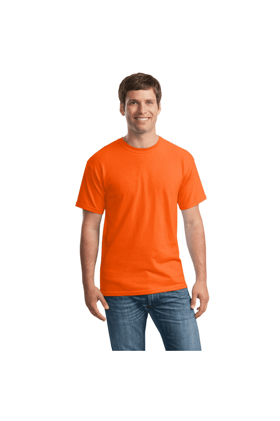 High Visibility Short Sleeve T-Shirt Hi Vis Workwear for Men 5.3oz T-Shirt Safety Orange XL