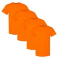 thumbnail image 1 of Gildan High Visibility Unisex Safety T-Shirt 100% Cotton Hi Vis Construction Work Shirts (Safety Orange 4 Pack, L), 1 of 9