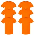 thumbnail image 1 of Gildan High Visibility Unisex Safety T-Shirt 100% Cotton Hi Vis Construction Work Shirts (Safety Orange 6 Pack, XL), 1 of 9