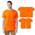thumbnail image 1 of Gildan High Visibility Work Shirts Safety Construction Orange T-shirt, Pack of 5 Hi Vis Tee, Size 3XL, 1 of 5