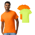 thumbnail image 1 of Gildan High Visibility Work T-Shirt, Safety Orange and Green, Pack of 2, 5XL, 1 of 5