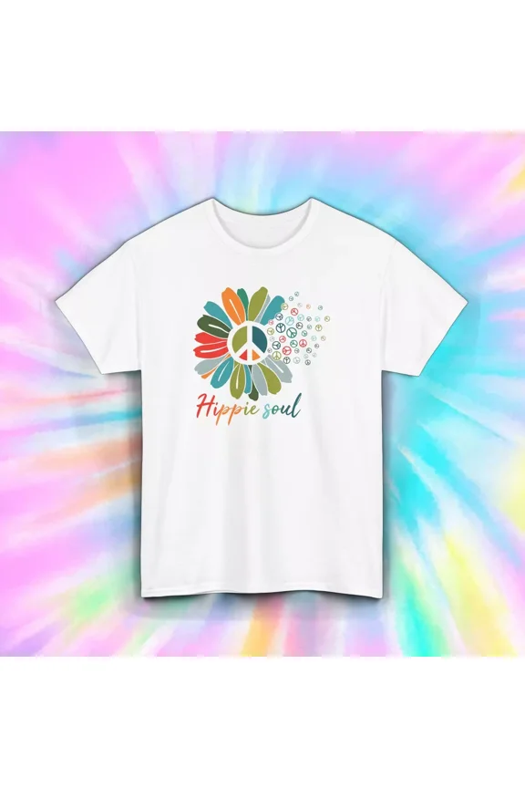 Hippie Soul Peace Daisy Retro 70S Boho Gift T-Shirt Unisex Tee