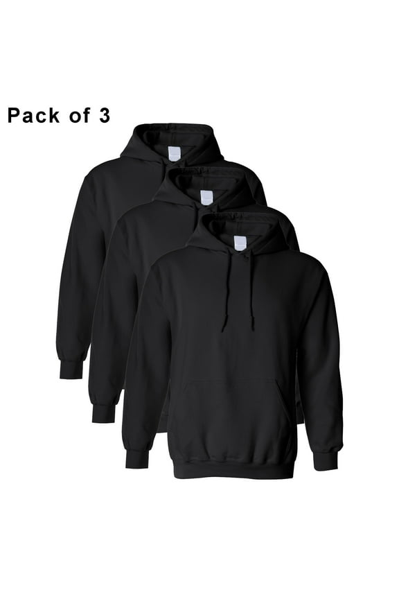 - Hooded Sweatshirt Pocket Hoodie for Men | Pullover Fleece Comfort Heavy Blend Warmth Hoodie, 8oz, 50/50 Cotton/Polyester, Color Black, Size XL, Pack 3