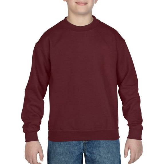 Gildan Hvy Bld Yth Crew Maroon