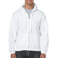 thumbnail image 1 of Gildan Hvy Blnd Zip Hood White, 1 of 2