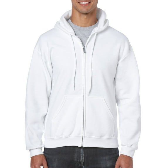 Gildan Hvy Blnd Zip Hood White