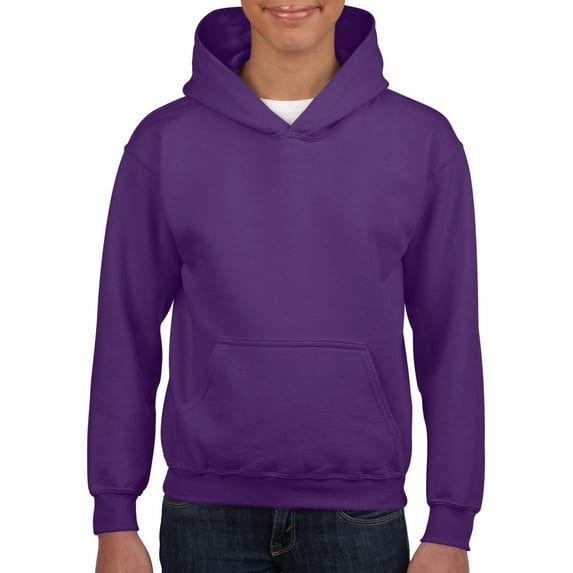 Gildan HvyBlend Hood Yth Purp