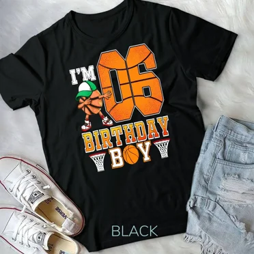 Gildan I'M 6 Years Old 6Th Birthday Boy Basketball Lover T-Shirt Unisex T-Shirt