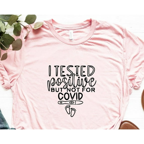 Gildan I Tested Positive Pregnancy Shirt, Funny Pregnancy Reveal Tee, Baby Announcement Shirt, New Mom Shirt, Expecting Mama Gift, Unisex S-5XL Shirt
