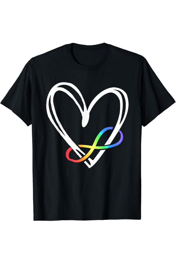 Infinity Heart Autism Awareness Love Needs No Words Tie Dye T-Shirt