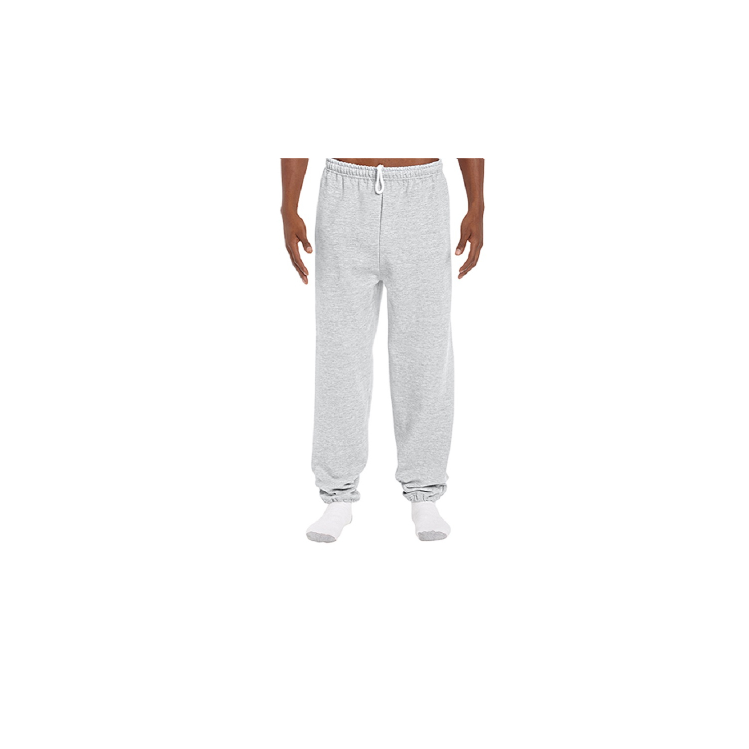 Gildan Mens Joggers Ash Gray Sweatpants Elasticized Cuffs waistband draw  cord Tapered - Walmart.com