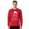 thumbnail image 1 of Gildan Keep It Merry Design Sweatshirt for Men, Red Christmas Print Crewneck Sweater, L, 1 of 5