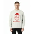 thumbnail image 1 of Gildan Keep It Merry Design Sweatshirt for Men, White Christmas Print Crewneck Sweater, S, 1 of 5