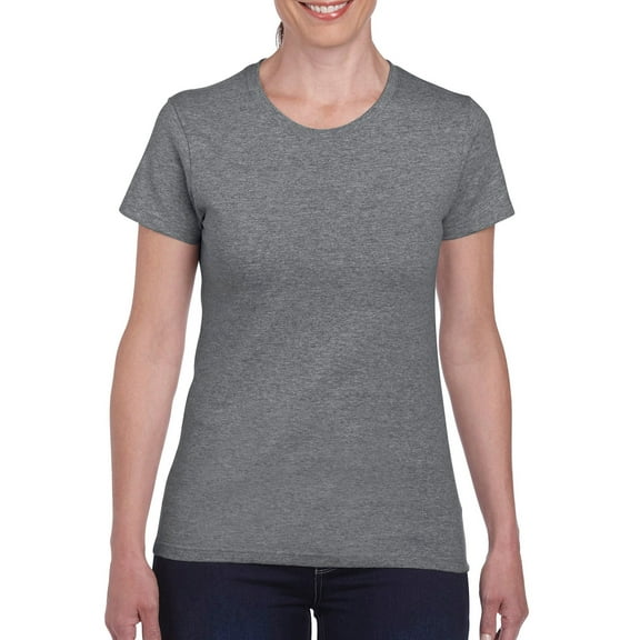 Gildan Ladies Heavy Cotton T-Shirt, 2XL, Graphite Heather