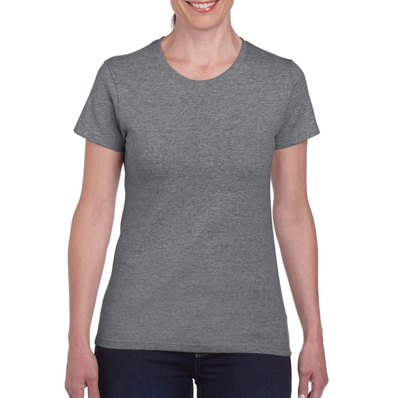 Gildan Ladies Heavy Cotton T-Shirt, 2XL, Graphite Heather