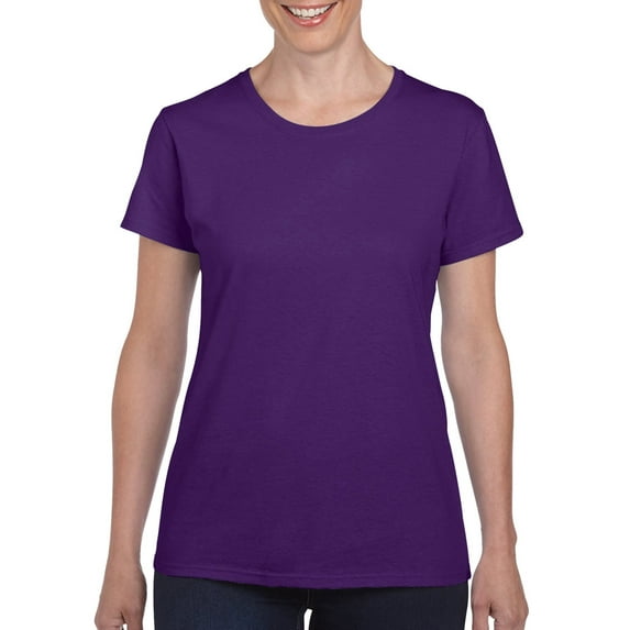 Gildan Ladies Heavy Cotton T-Shirt, L, Purple