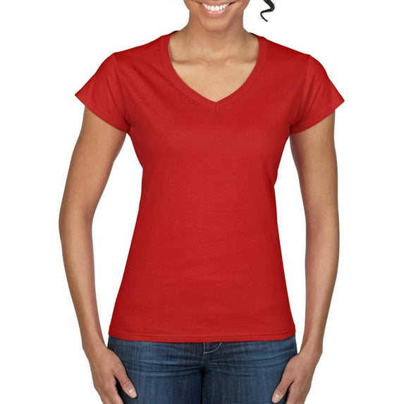 Gildan Ladies Soft Style Short Sleeve V-Neck T-Shirt
