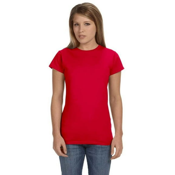 Gildan Ladies' Softstyle® Fitted T-Shirt - RED - 2XL