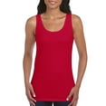 thumbnail image 1 of Gildan Ladies Softstyle Tank Top, 2XL, Cherry Red, 1 of 3