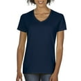 thumbnail image 1 of Gildan Lds HvyCtn VNeck Navy, 1 of 2