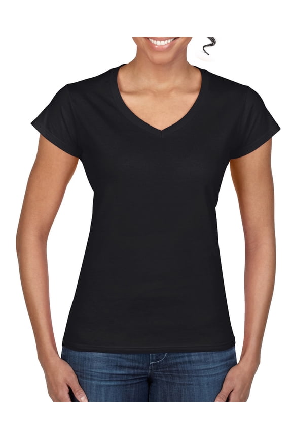 Lds SftStyle VNeck Blk