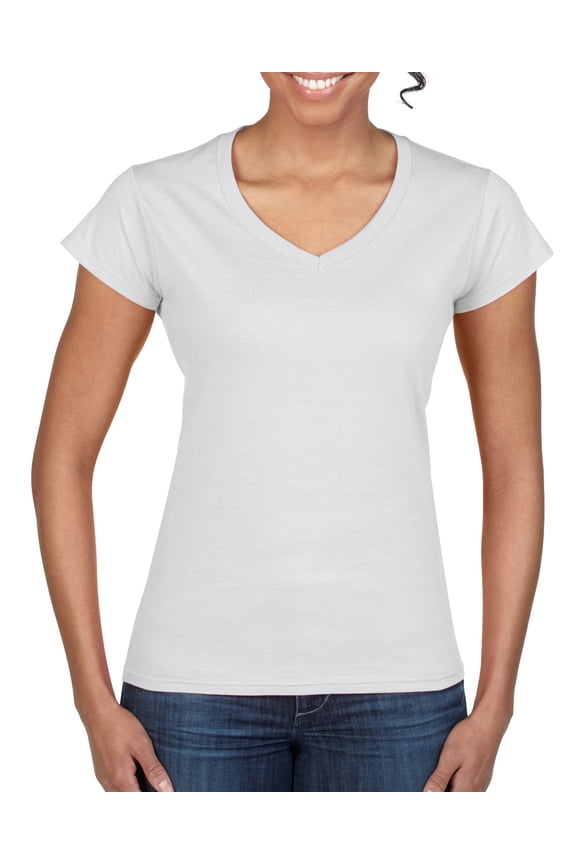 Lds SftStyle VNeck Wht