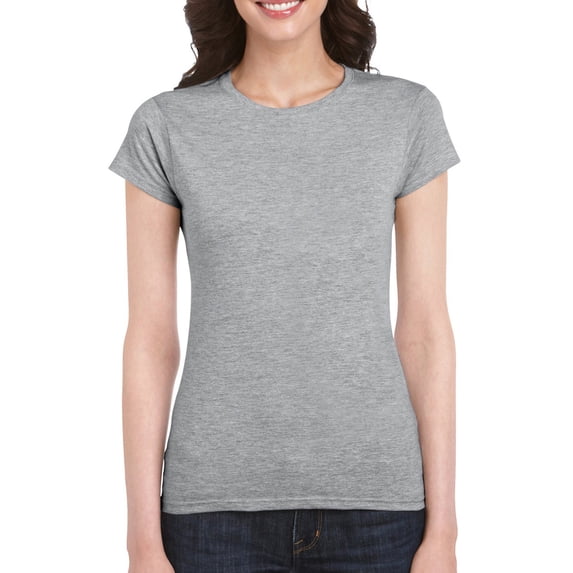 Gildan Lds Softstyle T SptGry
