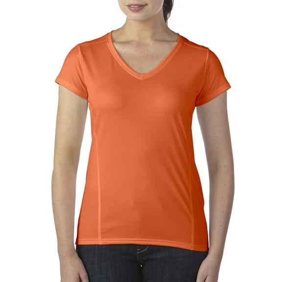 Gildan Lds V-Neck Tee MarbOrg