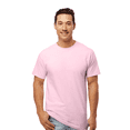 thumbnail image 1 of Gildan Men Light Cotton T-Shirt, Adult Crewneck Tee, 100% cotton Light Pink Shirt, 2XL, 1 of 5
