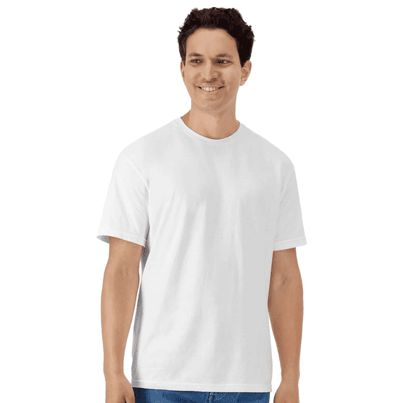 Gildan Light Cotton T-Shirt for Men, Adult Crewneck Tee, 100% U.S. cotton, White Tee, M