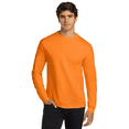 thumbnail image 1 of Gildan Long Sleeve Crewneck Safety T-Shirt for Men, Hi-Vis Classic Safety Orange Workwear, 4XL, 1 of 6