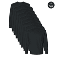 thumbnail image 1 of Gildan Long Sleeve Crewneck T-Shirt for Men, 9 Pack Ultra Cotton Classic Black Tee, 4XL, 1 of 6
