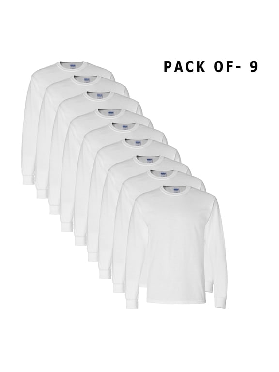 Dryblend Long Sleeve T-Shirt | 50/50 Cotton / Polyester- White Tee for All-Day Comfort & Moisture-Wicking Performance | 2xl Size