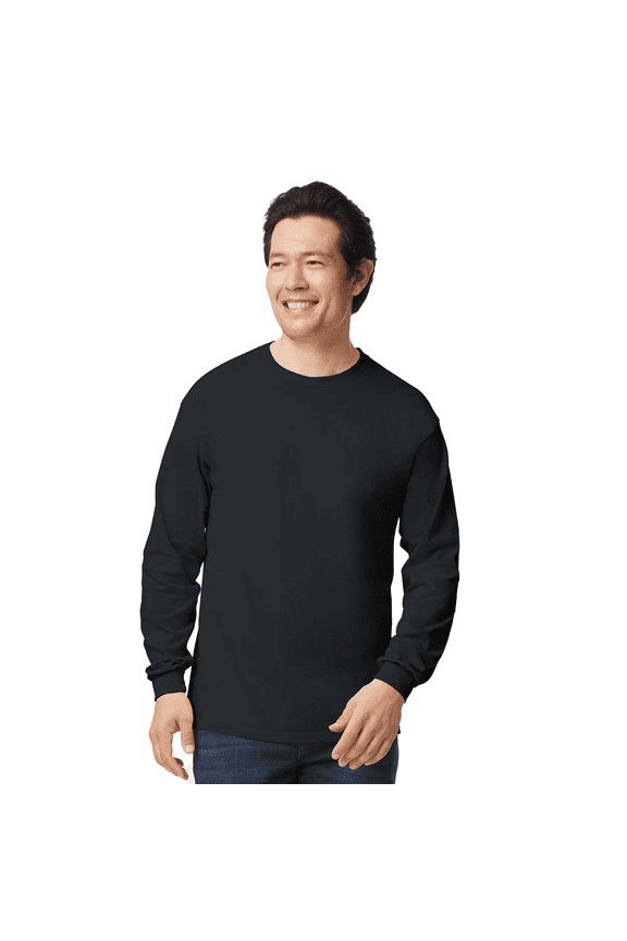 Long Sleeve T-Shirt for Adult Men Crew Neck Ultra Cotton Casual Tee comfort and durability Black Color 6 oz 100% Cotton Classic fit Long Shirt, Size-XL