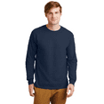 thumbnail image 1 of Gildan Long Sleeve T-Shirt for Adult Men Crew Neck Ultra Cotton Casual Tee comfort and durability Navy Color 6 oz 100% Cotton Classic fit Long Shirt, Size-M, 1 of 6