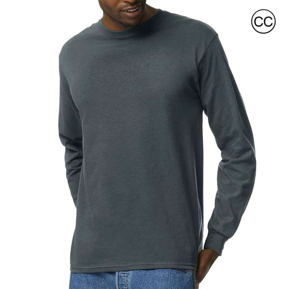Gildan Long Sleeve T-Shirt for Men, Arts & Crafts, 100% Heavy Cotton Comfortable Tee, Dark Heather, 2XL