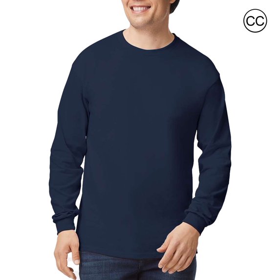 Gildan Long Sleeve T-Shirt for Men, Arts & Crafts, 100% Heavy Cotton Comfortable Tee, Navy, 3XL